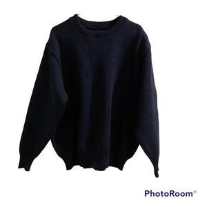 Filson Guide Sweater Style 70 100% Virgin Wool Navy Blue Sweater Pullover Size L